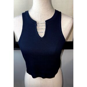 Derek Heart black crop top Y2k style - Large
